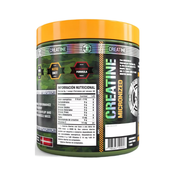 Creatina Monohidrato Micronizada 300 Grs Killer Generation Fit Sin sabor